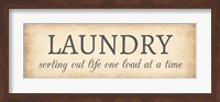Framed Aged Laundry Sign - Sorting Out Life