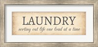 Framed Aged Laundry Sign - Sorting Out Life