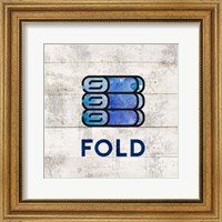 Framed Laundry Sign White Wood Background - Fold