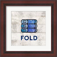 Framed Laundry Sign White Wood Background - Fold