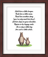 Framed Hold Him A Little Longer Bear And Cub White