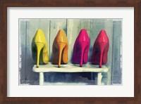 Framed Vintage Fashion Colorful Heels