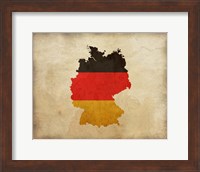 Framed Map with Flag Overlay Germany