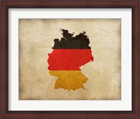 Framed Map with Flag Overlay Germany