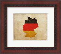 Framed Map with Flag Overlay Germany