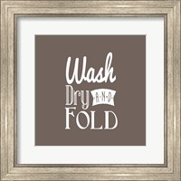 Framed Wash Dry And Fold Brown Background
