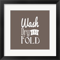 Framed Wash Dry And Fold Brown Background