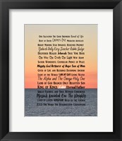 Framed Names of Jesus Ocean Sunset