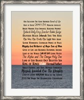 Framed Names of Jesus Ocean Sunset
