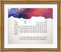 Framed Periodic Table Of The Elements Abstract Low Poly Shape