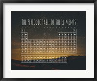 Framed Periodic Table Of The Elements Night Sky Green