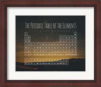 Framed Periodic Table Of The Elements Night Sky Green