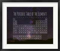 Framed Periodic Table Of The Elements Night Sky Purple
