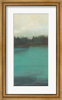 Framed Teal Lake View I