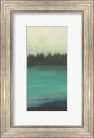 Framed Teal Lake View II