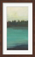 Framed Teal Lake View II