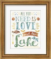 Framed 'Lake Love I' border=