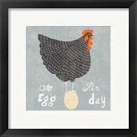 Framed 'Fresh Eggs I' border=