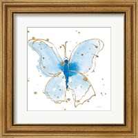 Framed 'Gilded Butterflies V' border=