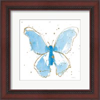 Framed 'Gilded Butterflies II' border=