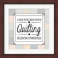 Framed Day Patched With Quilting - Square Patchwork