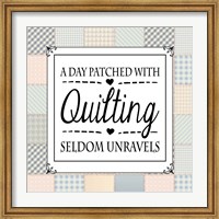 Framed Day Patched With Quilting - Square Patchwork