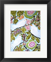 Framed Sweet Love Birds I