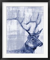 Framed Indigo Elk