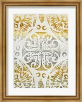 Framed Tapestry Rosette I