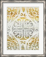 Framed Tapestry Rosette I