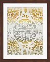 Framed Tapestry Rosette I