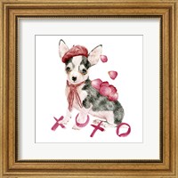 Framed Valentine Puppy III