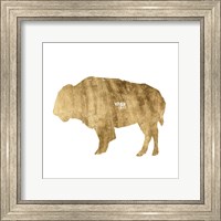 Framed Brushed Gold Animals I