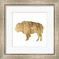 Framed 'Brushed Gold Animals I' border=