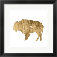 Framed Brushed Gold Animals I