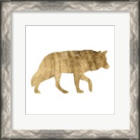 Framed 'Brushed Gold Animals IV' border=