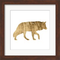 Framed Brushed Gold Animals IV