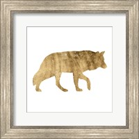 Framed Brushed Gold Animals IV