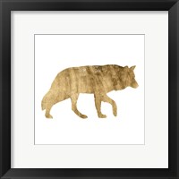 Framed 'Brushed Gold Animals IV' border=
