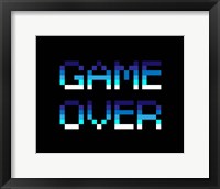 Framed Game Over  - Blue