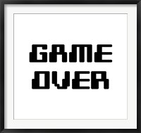 Framed Game Over  - White