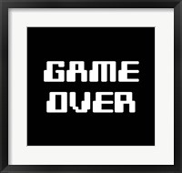 Framed Game Over  - Black