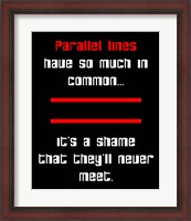 Framed Math Joke  - Black and Red