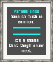 Framed Math Joke  - Gray and Cyan