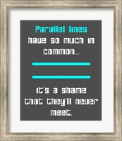 Framed Math Joke  - Gray and Cyan