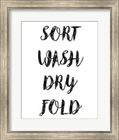 Framed Sort Wash Dry Fold  - White