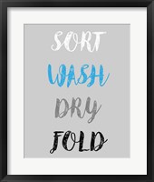Framed Sort Wash Dry Fold  - Gray and Blue
