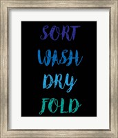 Framed Sort Wash Dry Fold  - Black and Blue