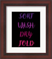 Framed Sort Wash Dry Fold  - Black and Purple
