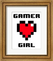 Framed Gamer Girl  - White